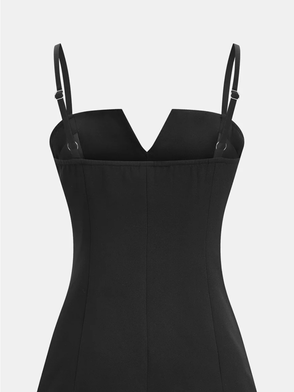 Commense Black Button-Front Structured Cami Top - Picture 3 of 4